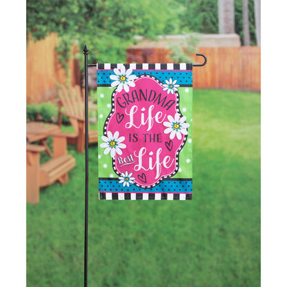 Grandma Life Applique Garden Flag