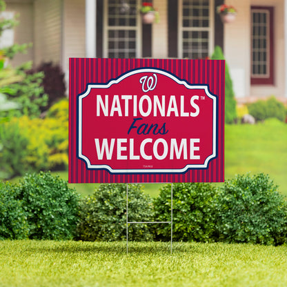 Washington Nationals Coroplast Yard Sign, "Fans Welcome"