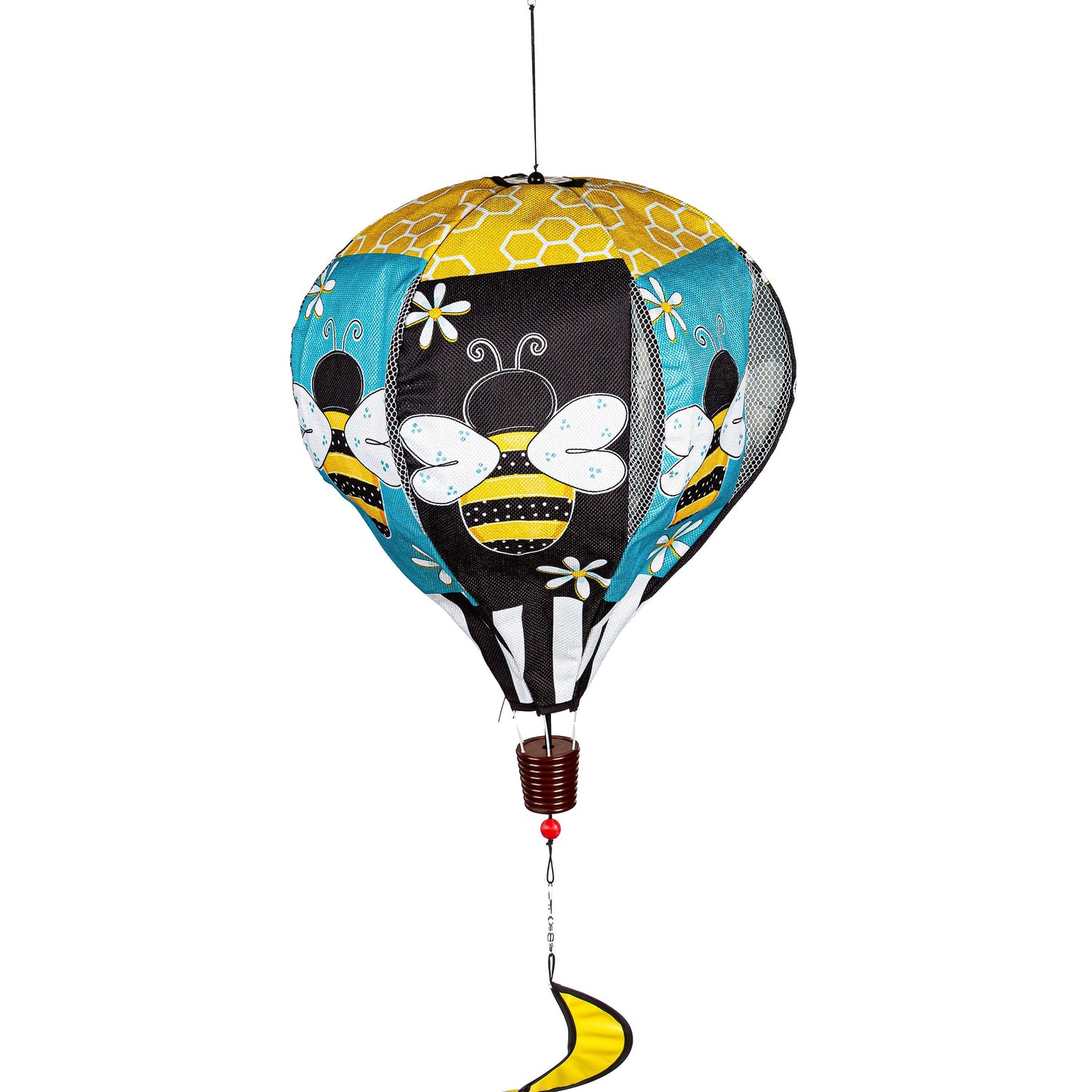 Buzzing Bee Burlap Balloon Spinner