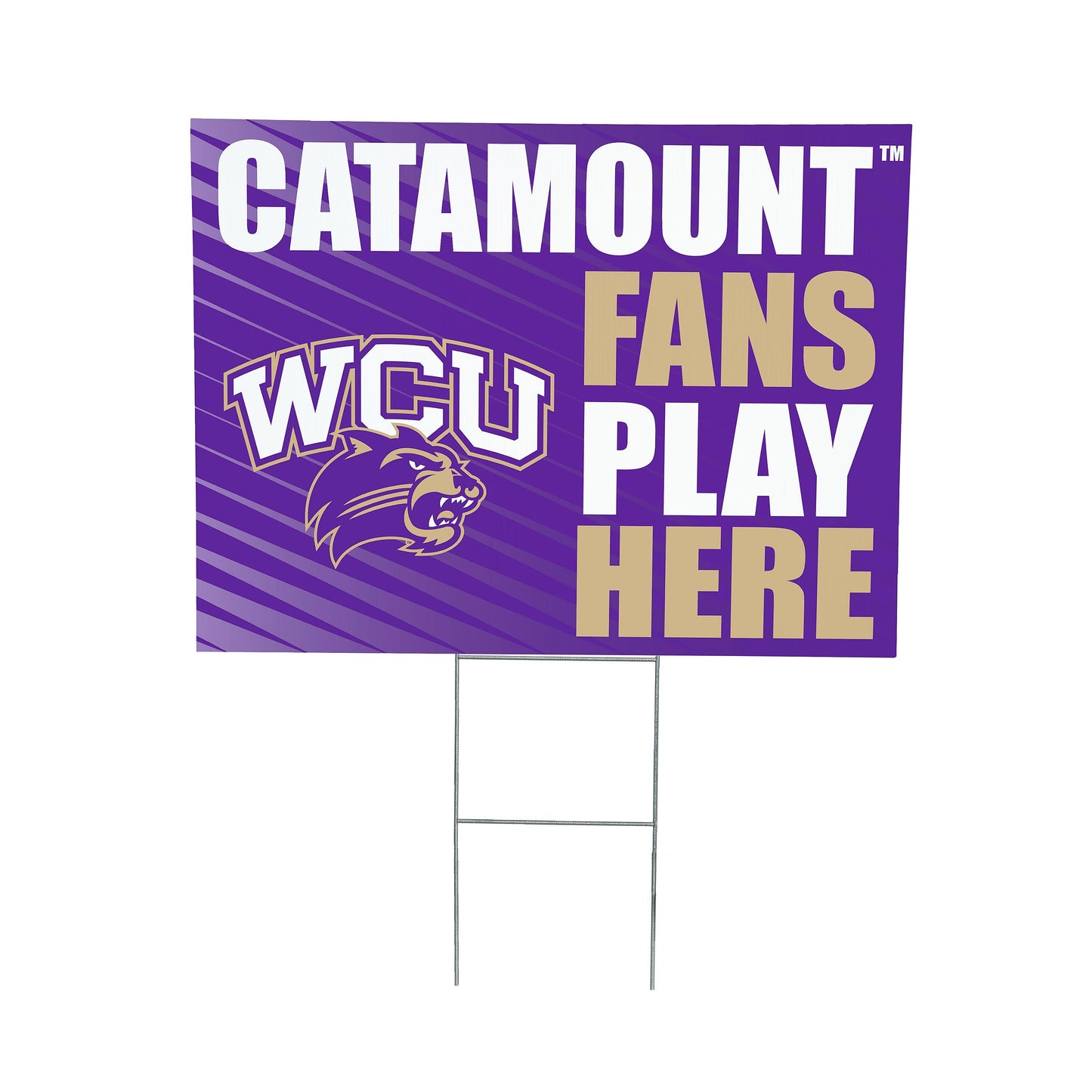 Western Carolina University Coroplast Yard Sign "Fans Play Here"
