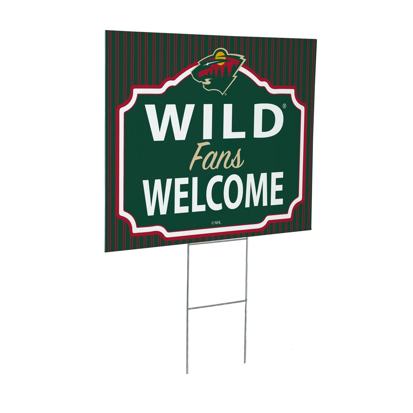 Minnesota Wild Coroplast Yard Sign, "Fans Welcome"