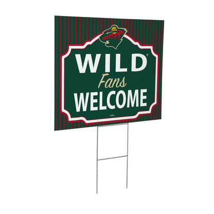 Minnesota Wild Coroplast Yard Sign, "Fans Welcome"