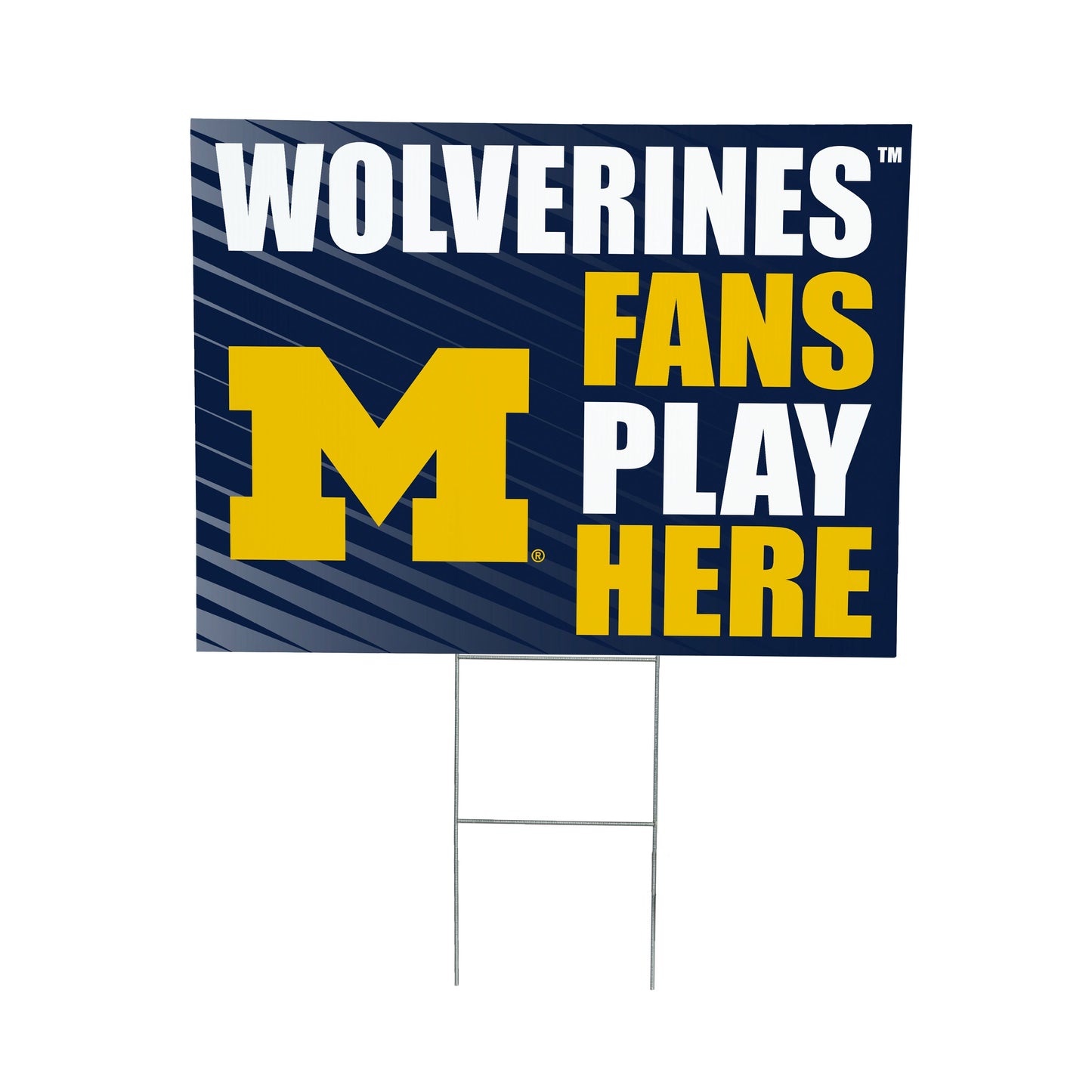 University Of Michigan Coroplast Yard Sign "Fans Play Here"