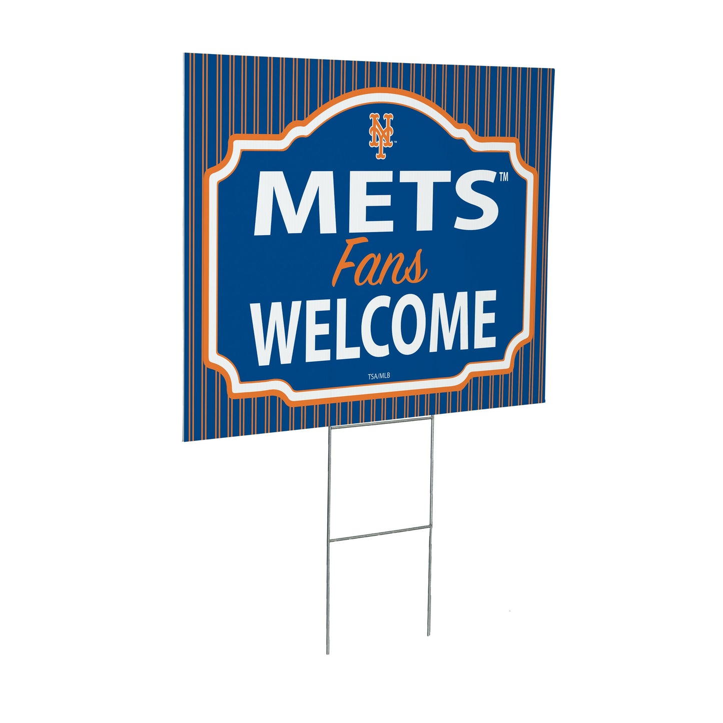 New York Mets Coroplast Yard Sign, "Fans Welcome"