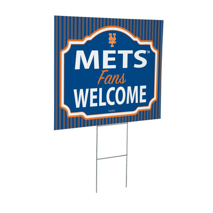 New York Mets Coroplast Yard Sign, "Fans Welcome"