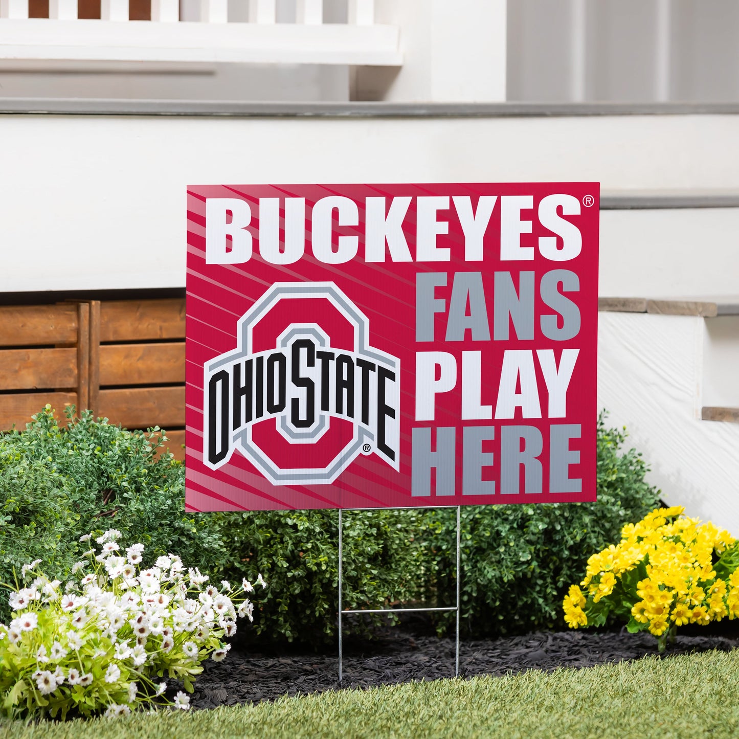 Ohio State University Coroplast Yard Sign "Fans Play Here"