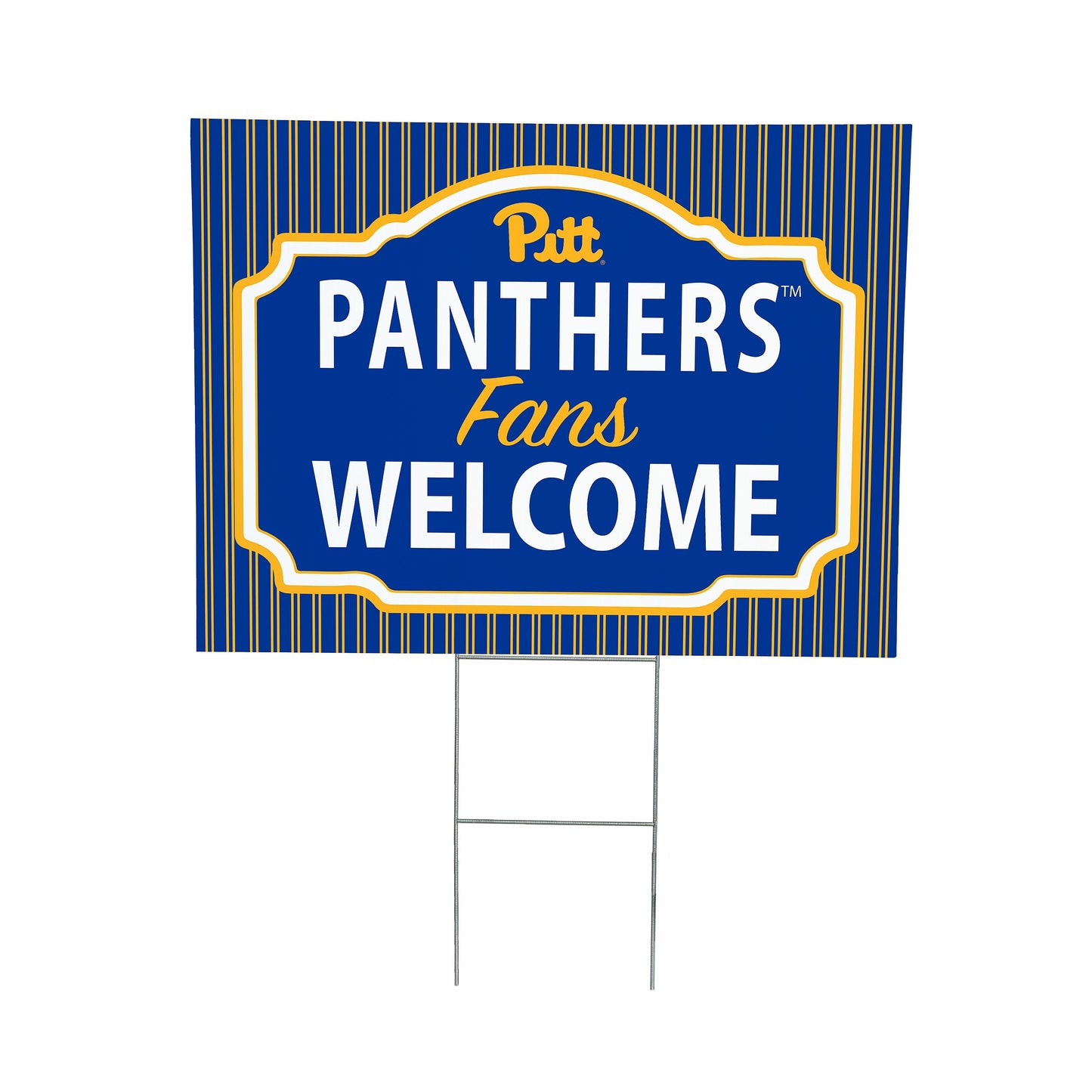 University of Pittsburgh Coroplast Yard Sign, "Fans Welcome"