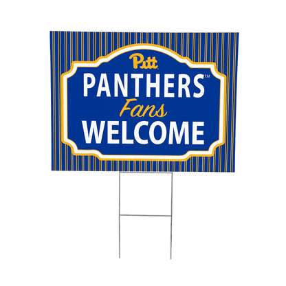 University of Pittsburgh Coroplast Yard Sign, "Fans Welcome"