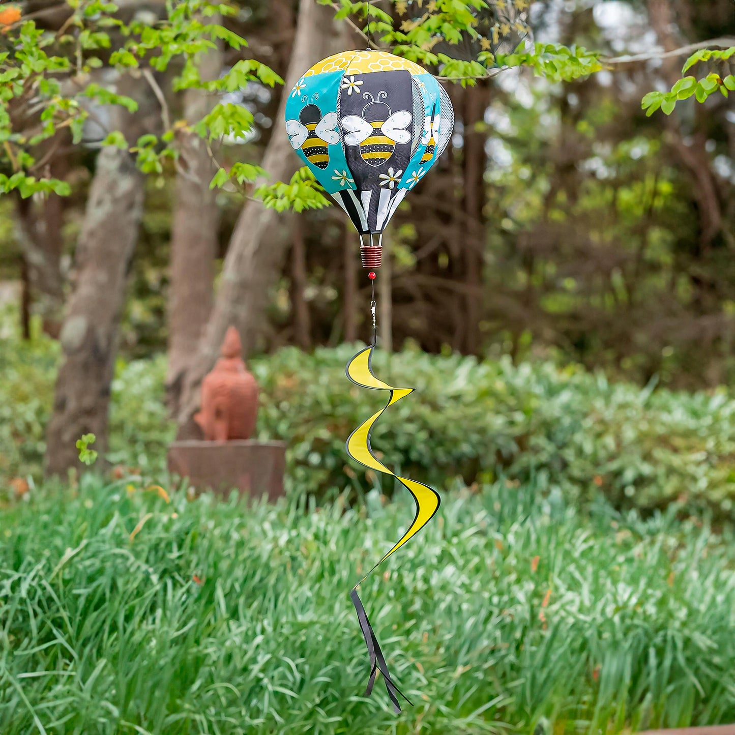 Buzzing Bee Burlap Balloon Spinner