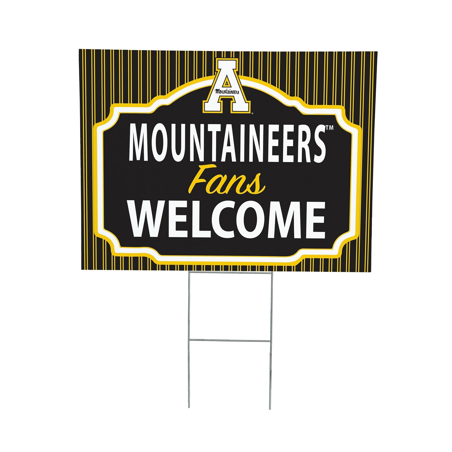 Appalachian State University Coroplast Yard Sign, "Fans Welcome"
