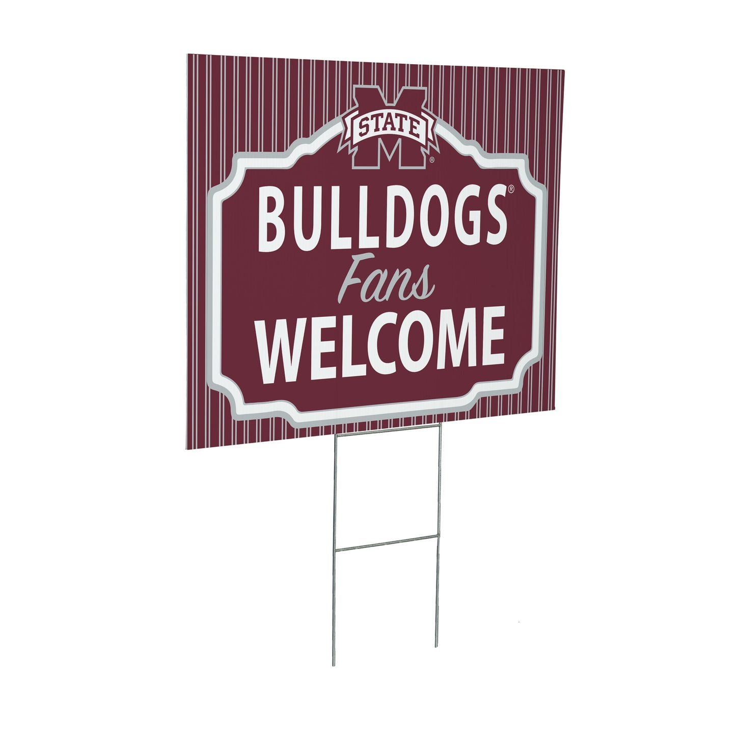 Mississippi State University Coroplast Yard Sign, "Fans Welcome"