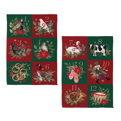 12 Days of Christmas Suede House Flag