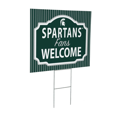 Michigan State University Coroplast Yard Sign, "Fans Welcome"
