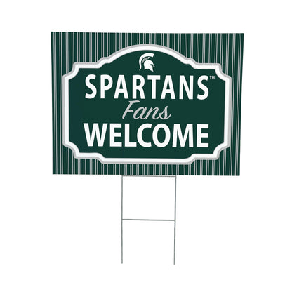 Michigan State University Coroplast Yard Sign, "Fans Welcome"