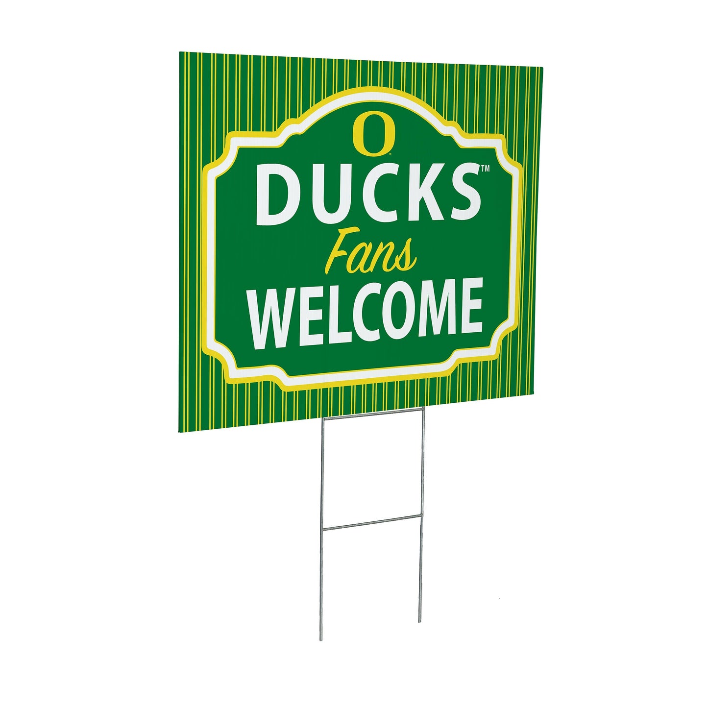 University of Oregon Coroplast Yard Sign, "Fans Welcome"