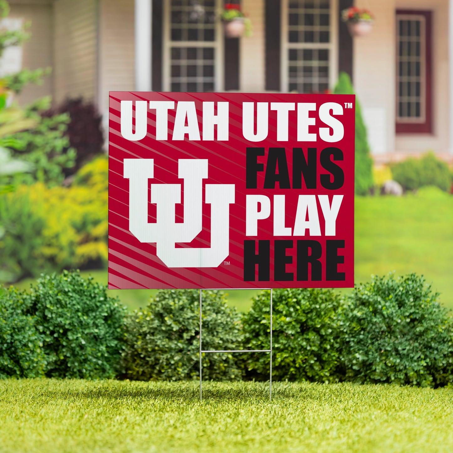 University of Utah Coroplast Yard Sign "Fans Play Here"