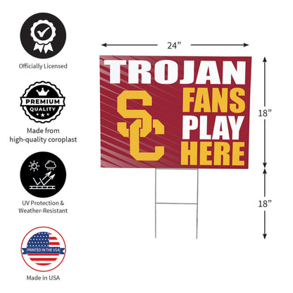 University of Southern California Coroplast Yard Sign "Fans Play Here"