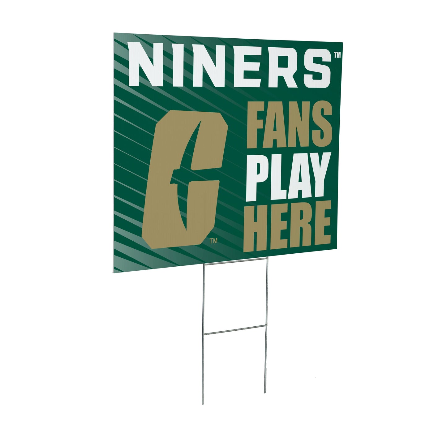 University of North Carolina/Charlotte Coroplast Yard Sign "Fans Play Here"