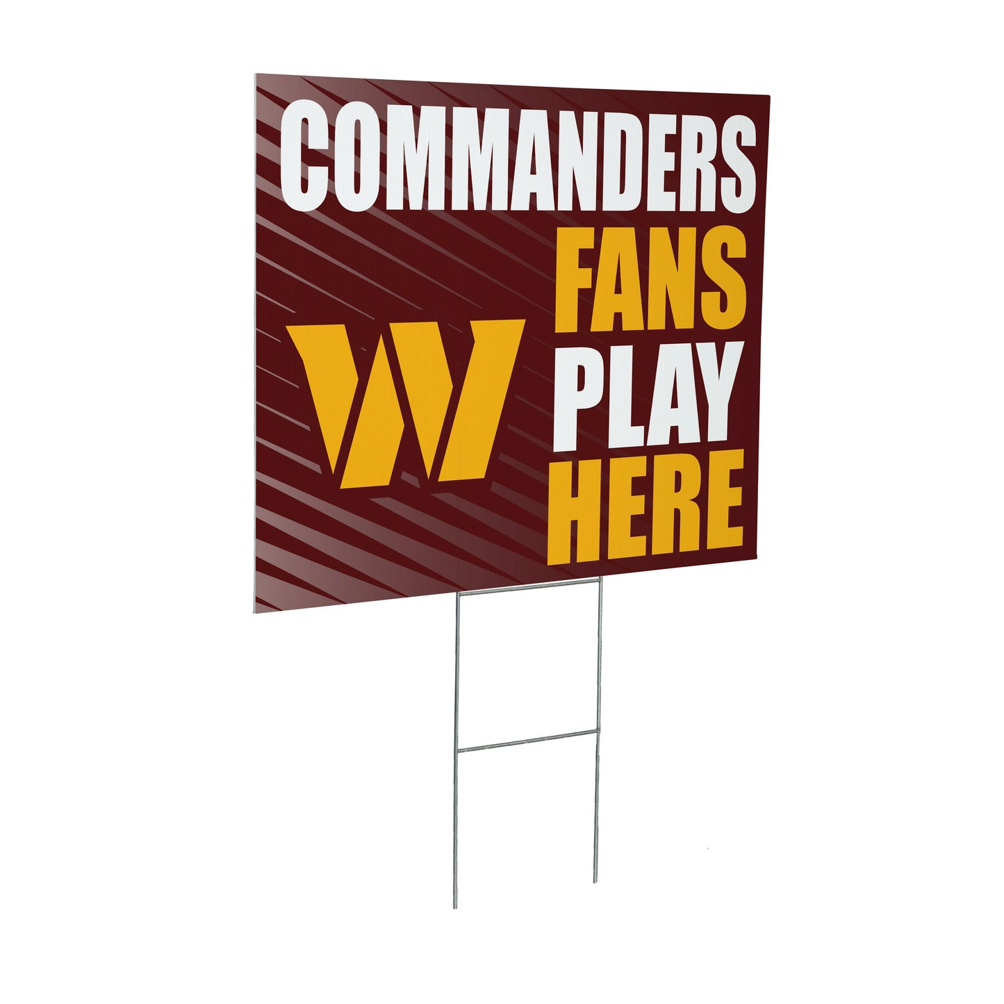 Washington Commanders Coroplast Yard Sign "Fans Play Here"