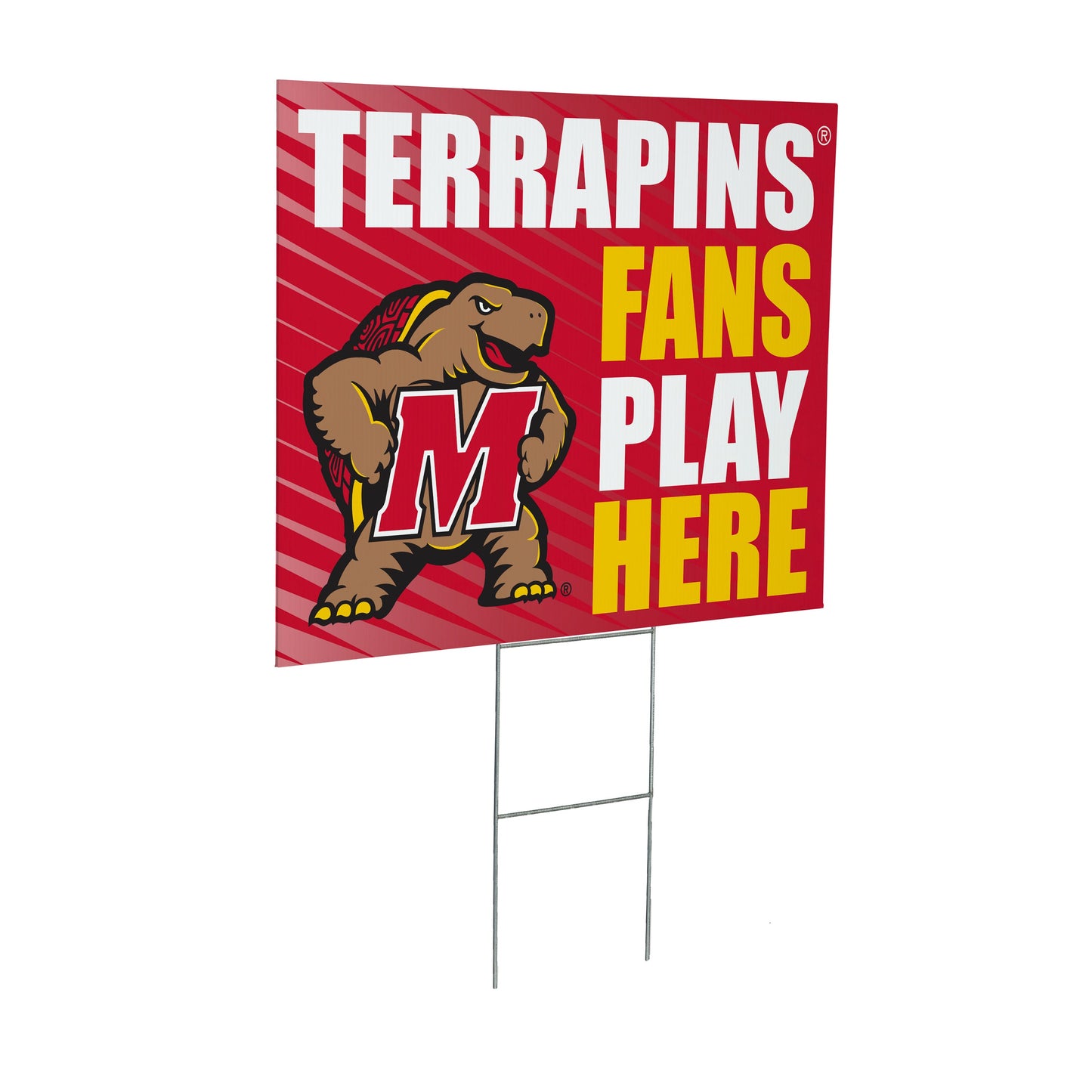 University of Maryland Coroplast Yard Sign "Fans Play Here"