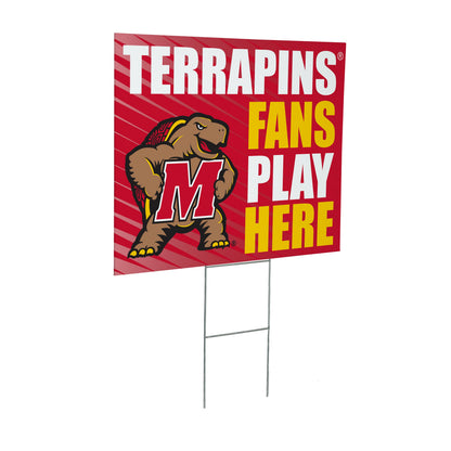 University of Maryland Coroplast Yard Sign "Fans Play Here"