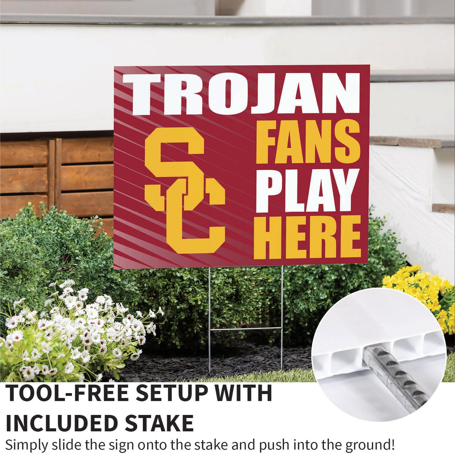 University of Southern California Coroplast Yard Sign "Fans Play Here"
