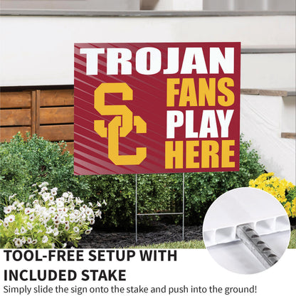 University of Southern California Coroplast Yard Sign "Fans Play Here"