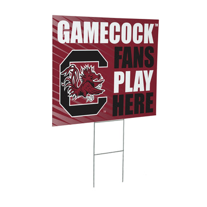 University of South Carolina Coroplast Yard Sign "Fans Play Here"