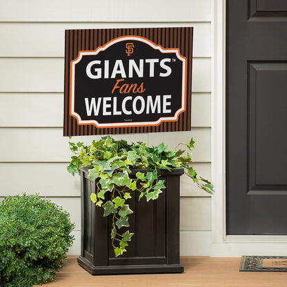 San Francisco Giants Coroplast Yard Sign, "Fans Welcome"