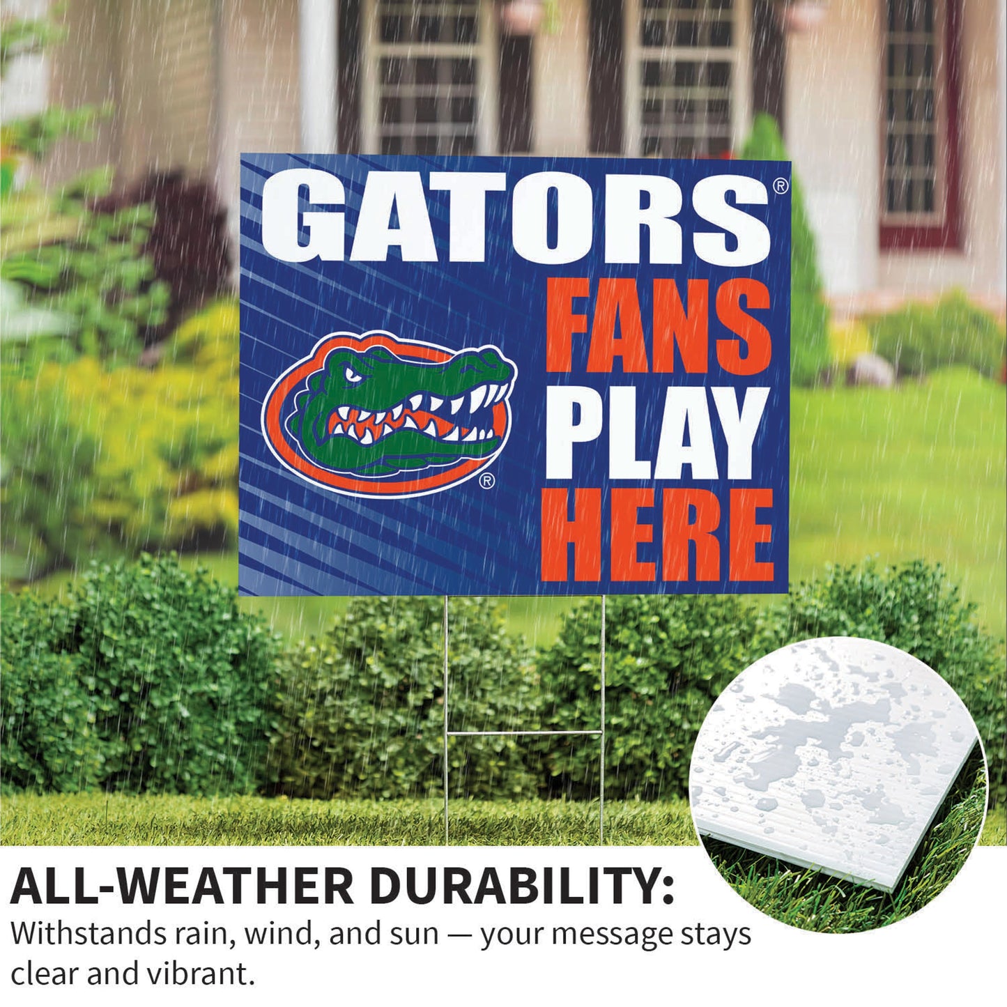 University of Florida Coroplast Yard Sign "Fans Play Here"