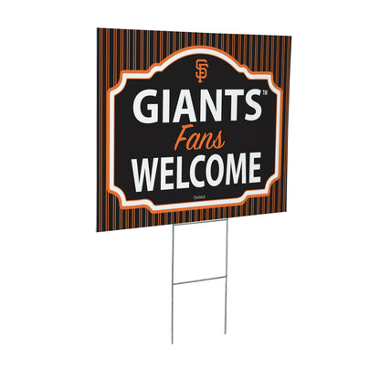 San Francisco Giants Coroplast Yard Sign, "Fans Welcome"