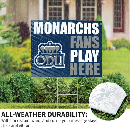Old Dominion University Coroplast Yard Sign "Fans Play Here"