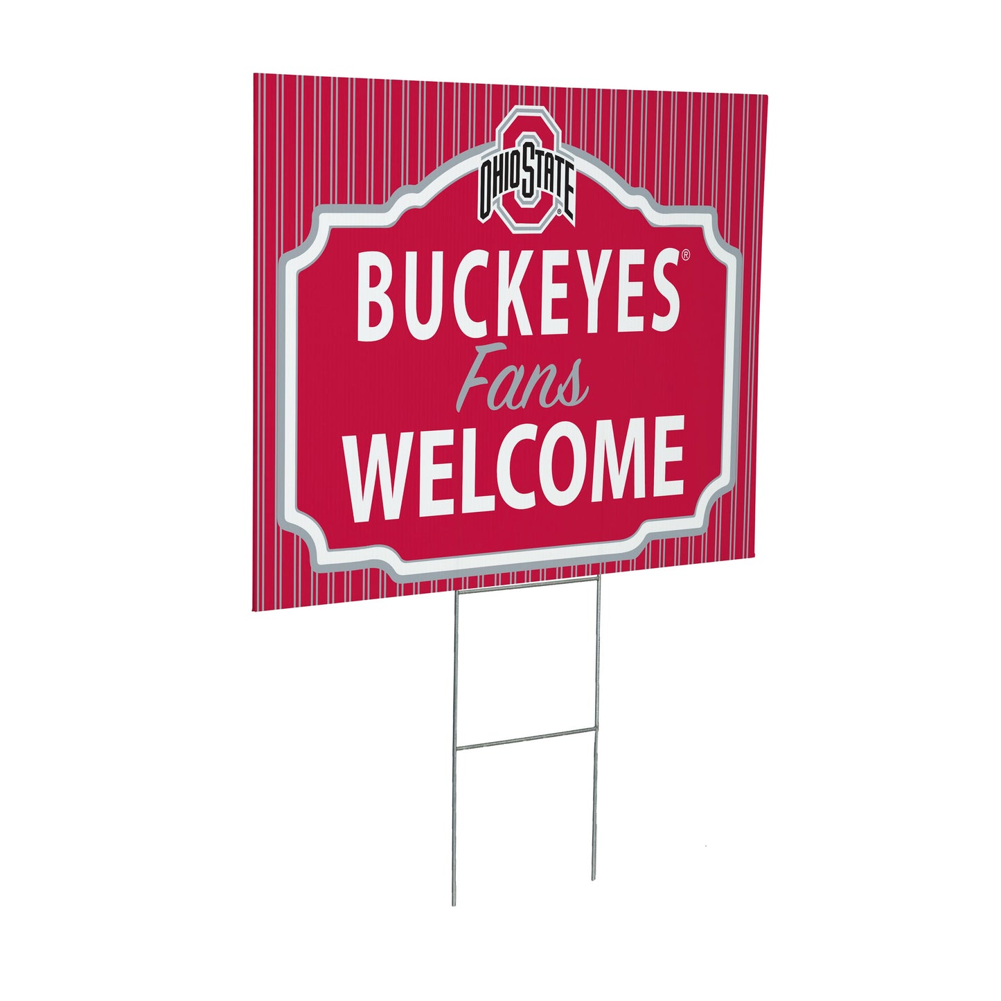 Ohio State University Coroplast Yard Sign, "Fans Welcome"