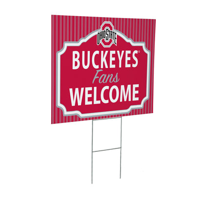 Ohio State University Coroplast Yard Sign, "Fans Welcome"