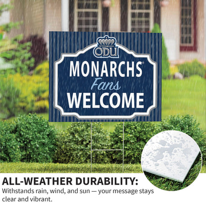 Old Dominion University Coroplast Yard Sign, "Fans Welcome"