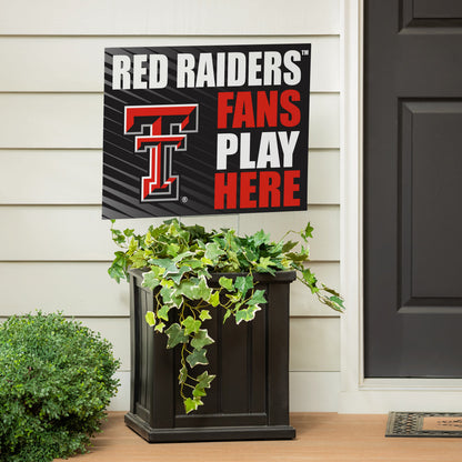 Texas Tech University Coroplast Yard Sign "Fans Play Here"