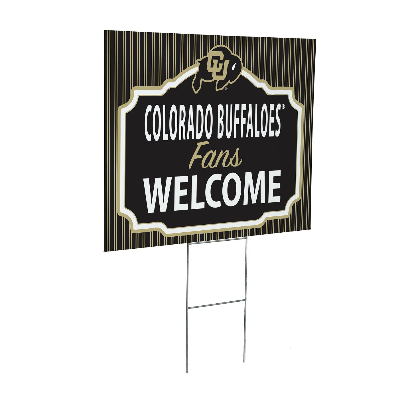 University of Colorado Coroplast Yard Sign, "Fans Welcome"