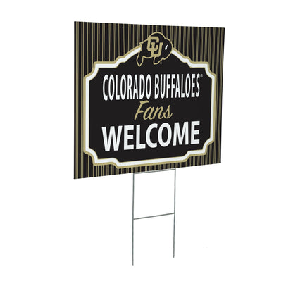 University of Colorado Coroplast Yard Sign, "Fans Welcome"