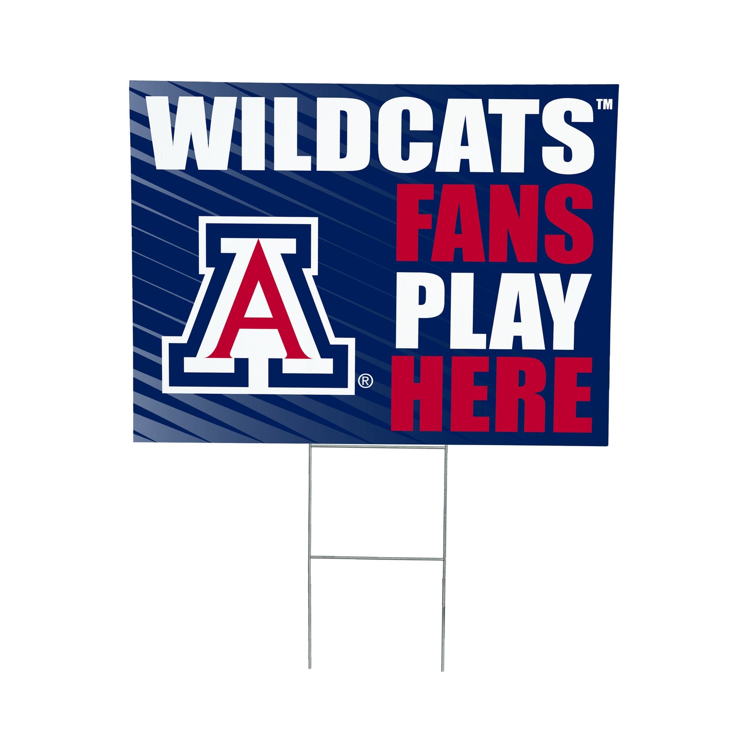 University of Arizona Coroplast Yard Sign "Fans Play Here"