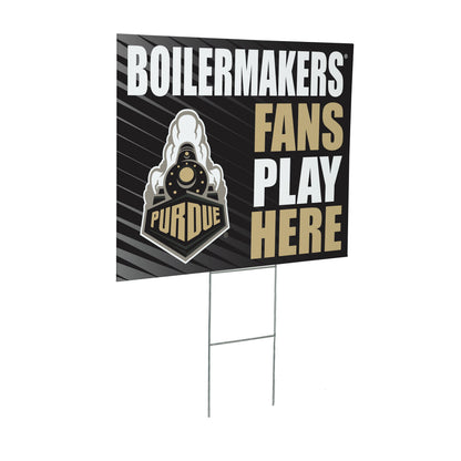 Purdue University Coroplast Yard Sign "Fans Play Here"