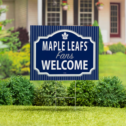 Toronto Maple Leafs Coroplast Yard Sign, "Fans Welcome"