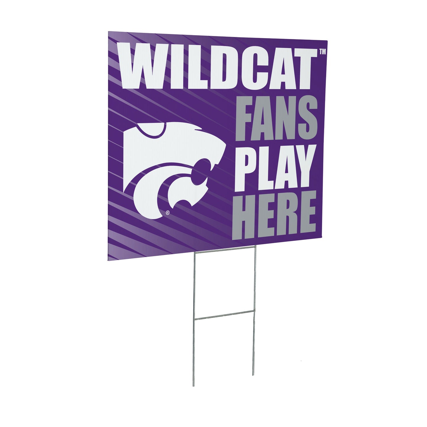 Kansas State University Coroplast Yard Sign "Fans Play Here"