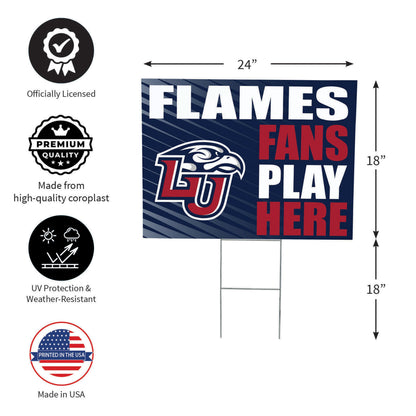 Liberty University Coroplast Yard Sign "Fans Play Here"
