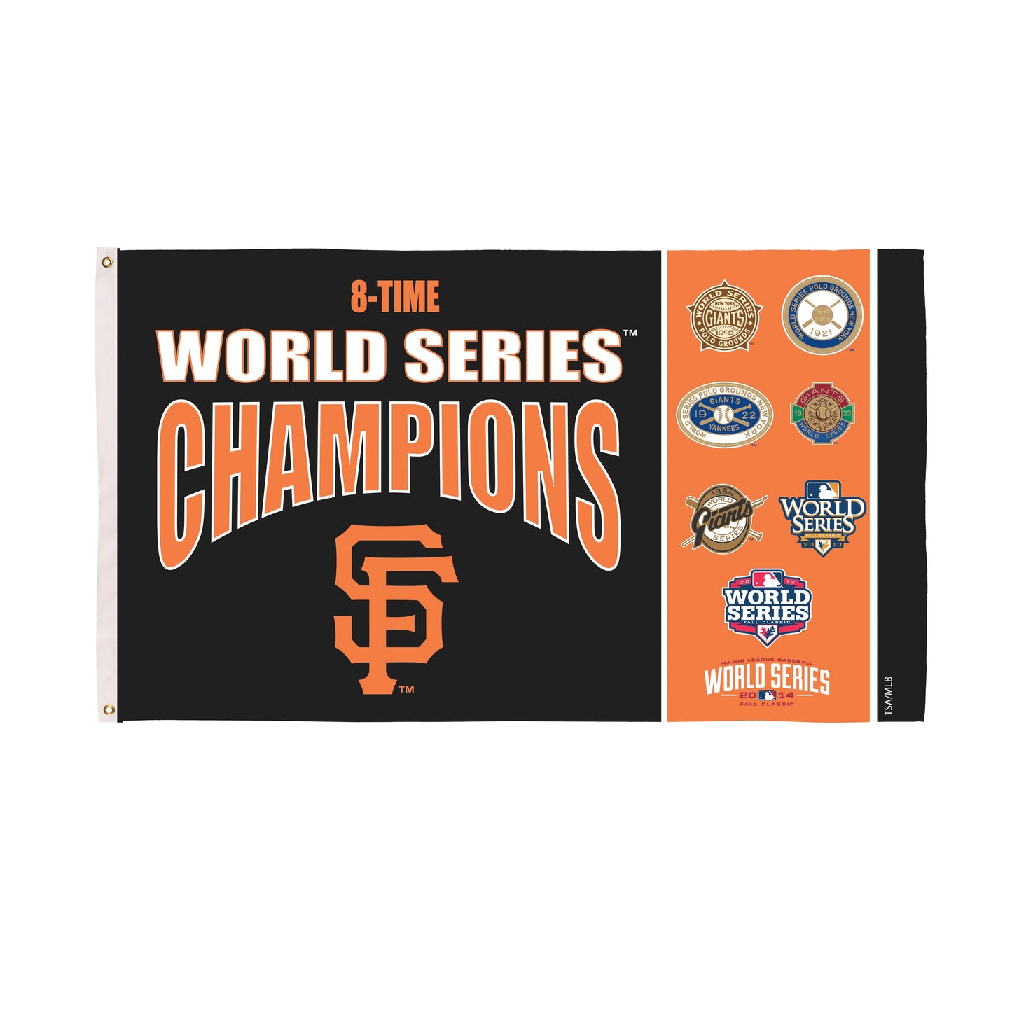 San Francisco Giants Single Sided Flag w/ 2 Grommets, 3'x5' Multi Win Flag