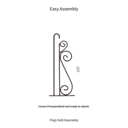Swirl Wall-Mount Garden Flag Hanger