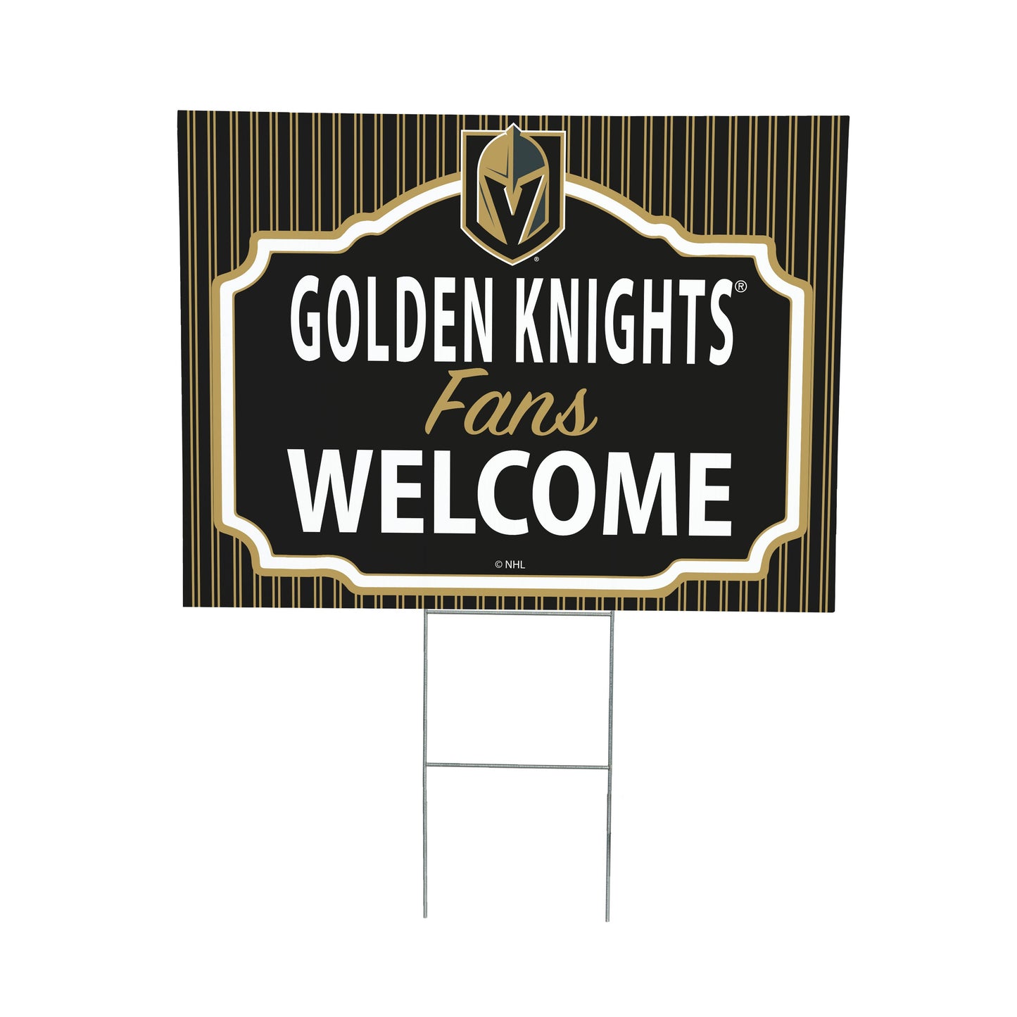 Las Vegas Golden Knights Coroplast Yard Sign, "Fans Welcome"
