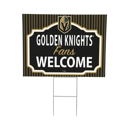 Las Vegas Golden Knights Coroplast Yard Sign, "Fans Welcome"