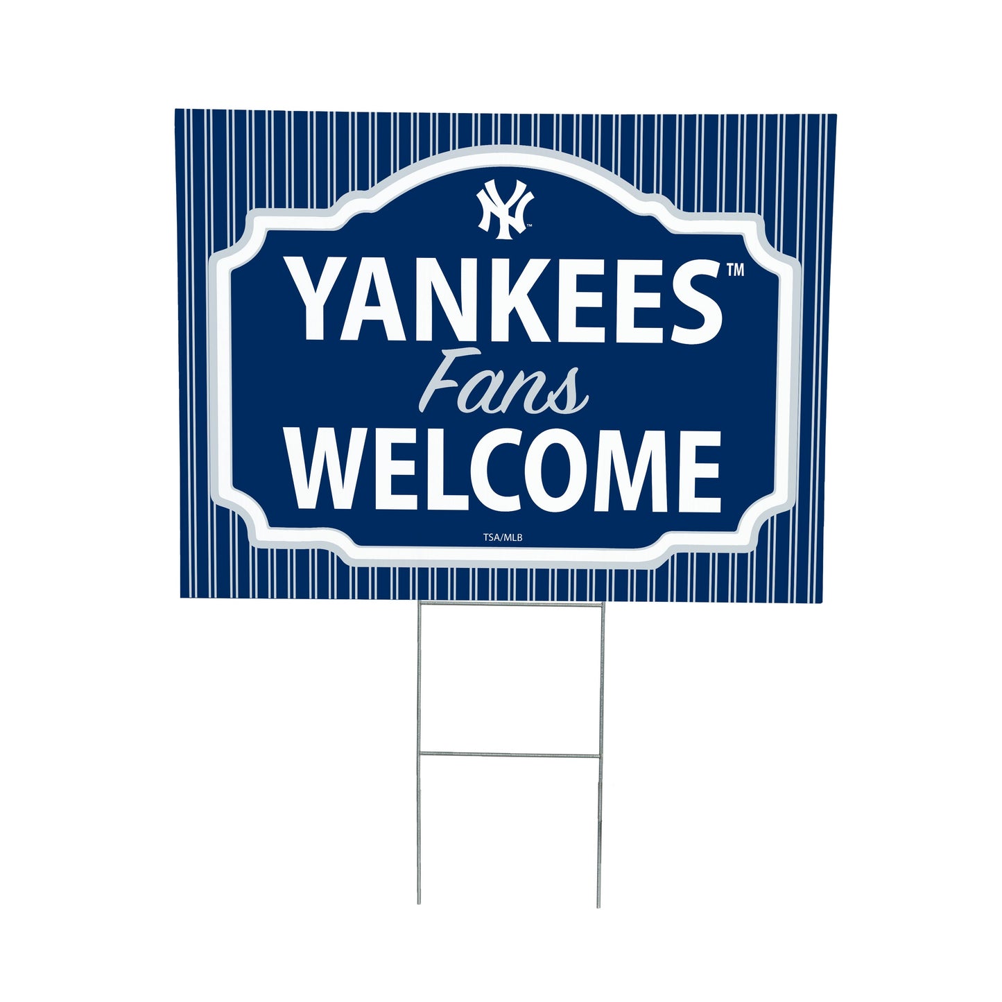 New York Yankees Coroplast Yard Sign, "Fans Welcome"