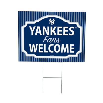 New York Yankees Coroplast Yard Sign, "Fans Welcome"