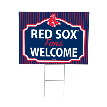 Boston Red Sox Yard Sign, "Fans Welcome"